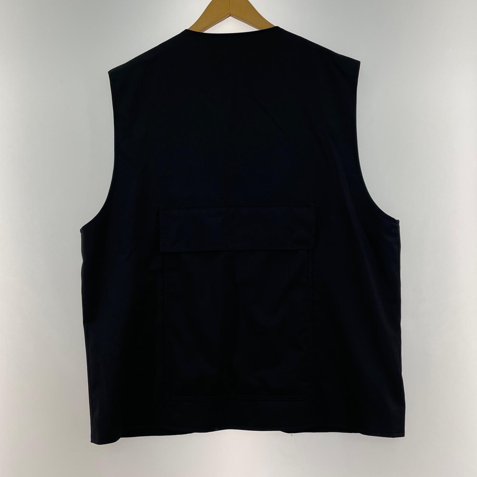 ジャケット lownn Utility Vest ウールトロピカル ユーティリティベスト 48 ブラック 48 ブラック
