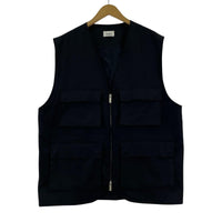 ジャケット lownn Utility Vest ウールトロピカル ユーティリティベスト 48 ブラック 48 ブラック