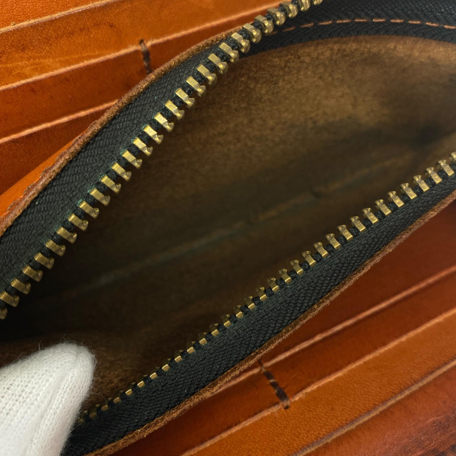長財布 MASTER HAND レザー ラウンドファスナー 長財布 ブラック