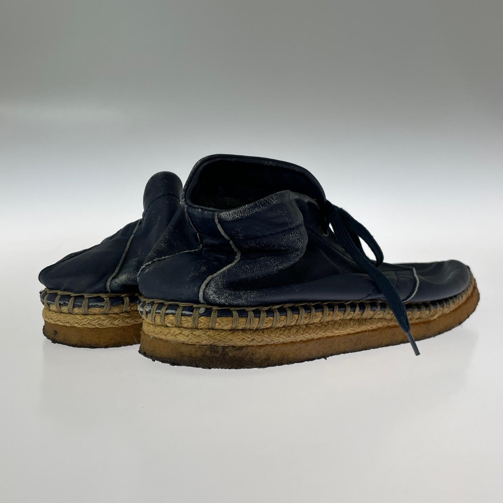 シューズ leather luster shoes M ブルー