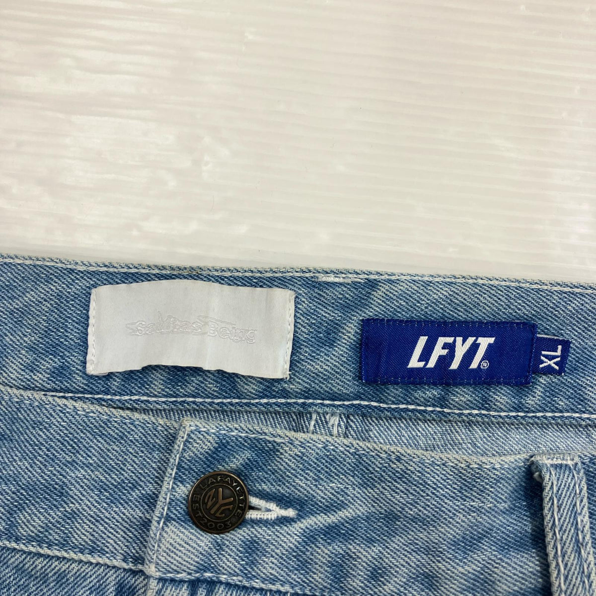 デニムパンツ Lafayette SauRas Being SUPER BAGGIE DENIM PANTS XL IDG
