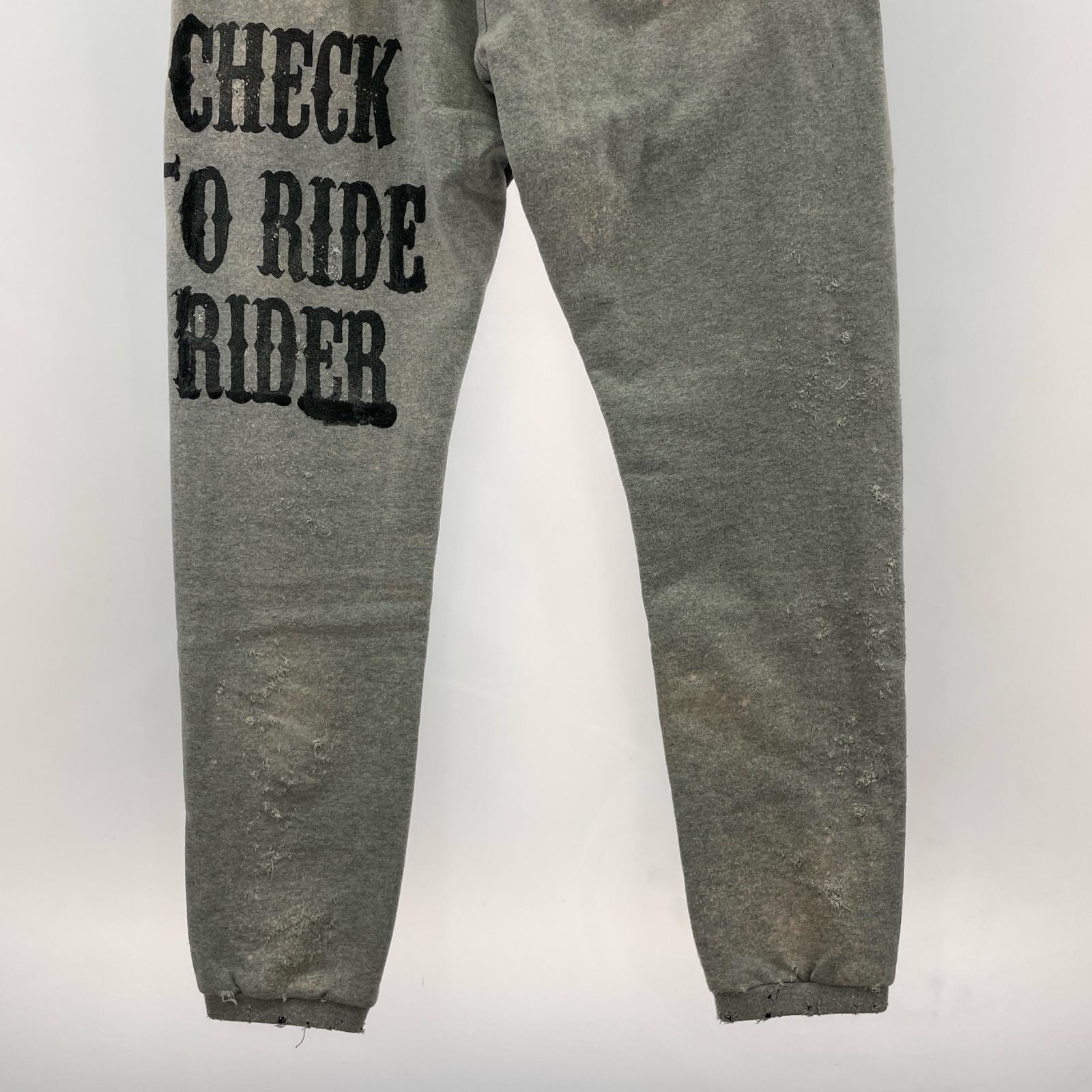パンツ ダメージ加工スウェットパンツ GRY S S グレー