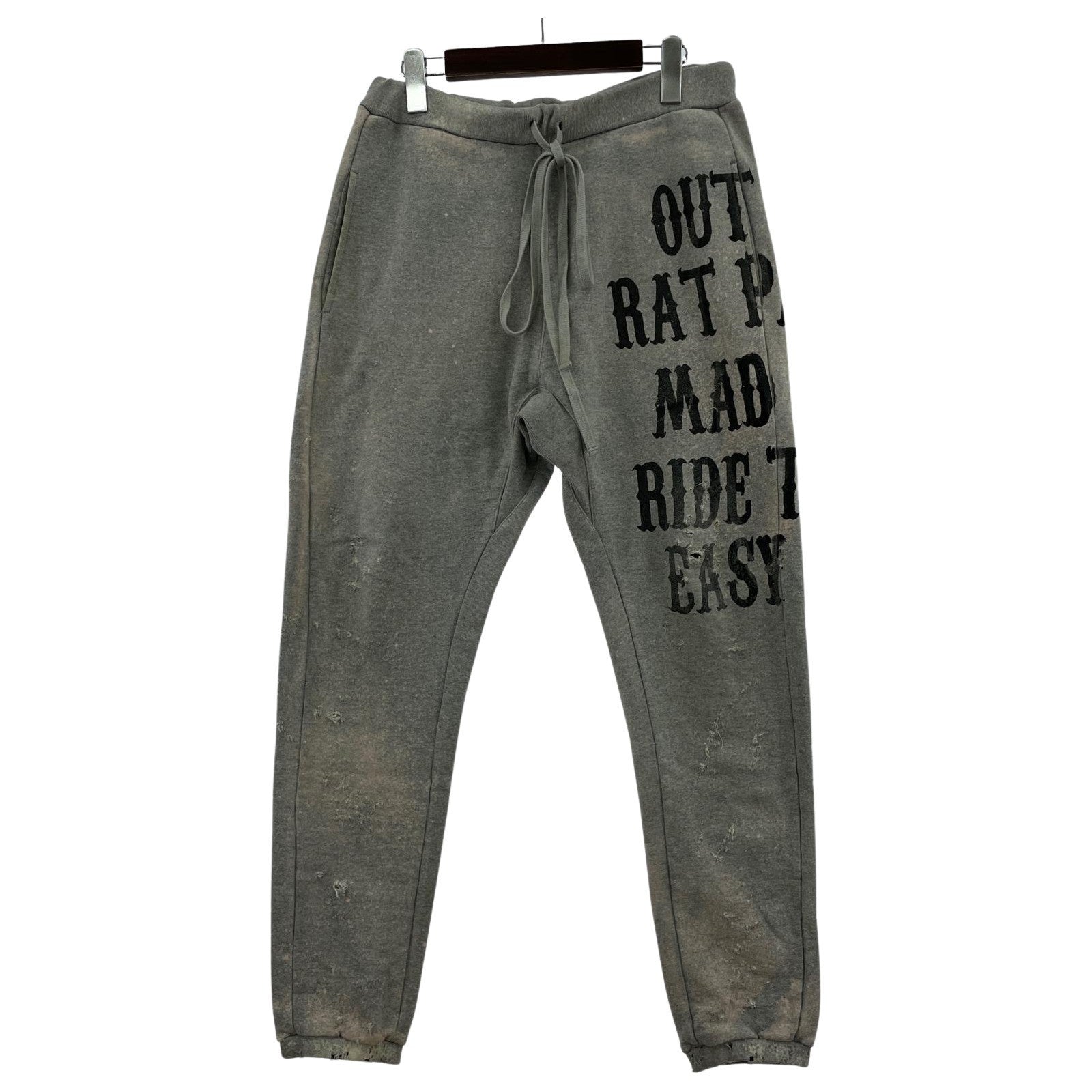 パンツ ダメージ加工スウェットパンツ GRY S S グレー