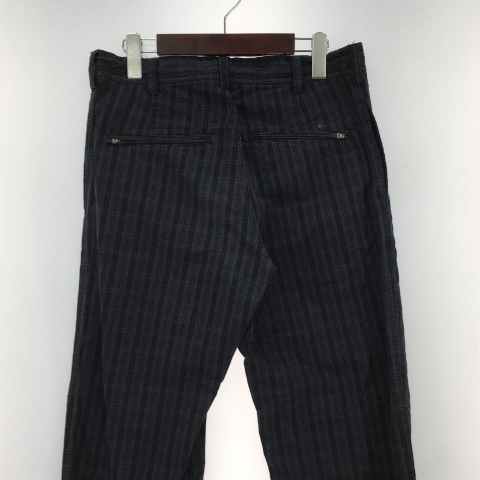 パンツ 00s USA製 DELUX チェックパンツ W33 ブラック
