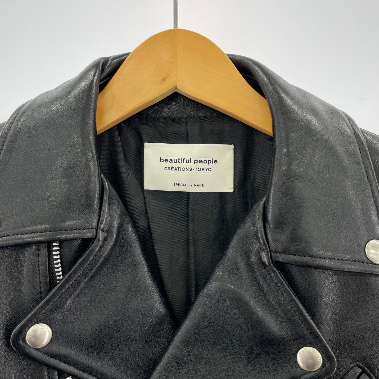 ライダースジャケット leather riders jacket (150) ブラック