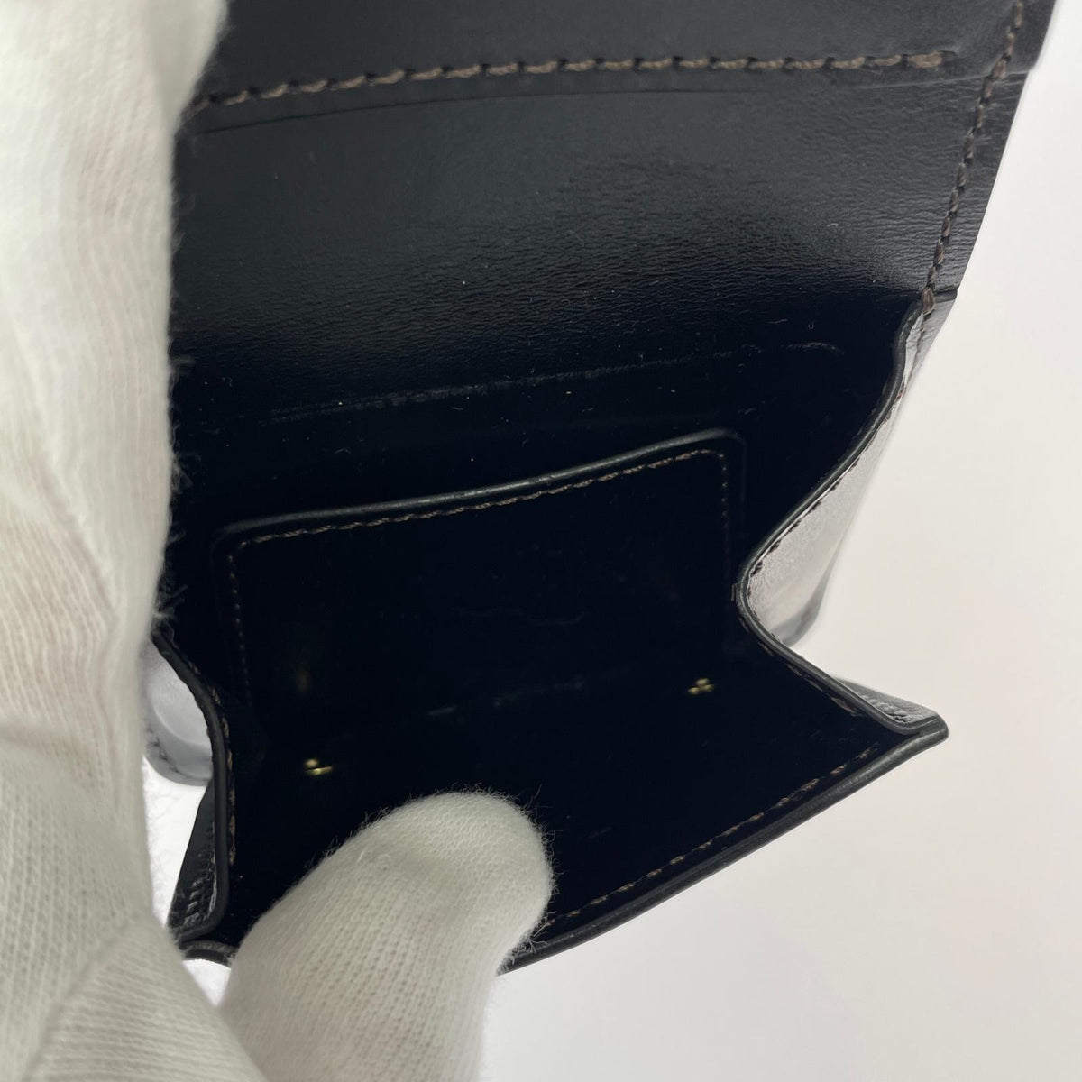 コインケース palm v2 クロコレザー 黒 ブラック