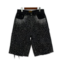 ショートパンツ BIRTH OF ROYAL CHILD rhinestone shorts ブラック