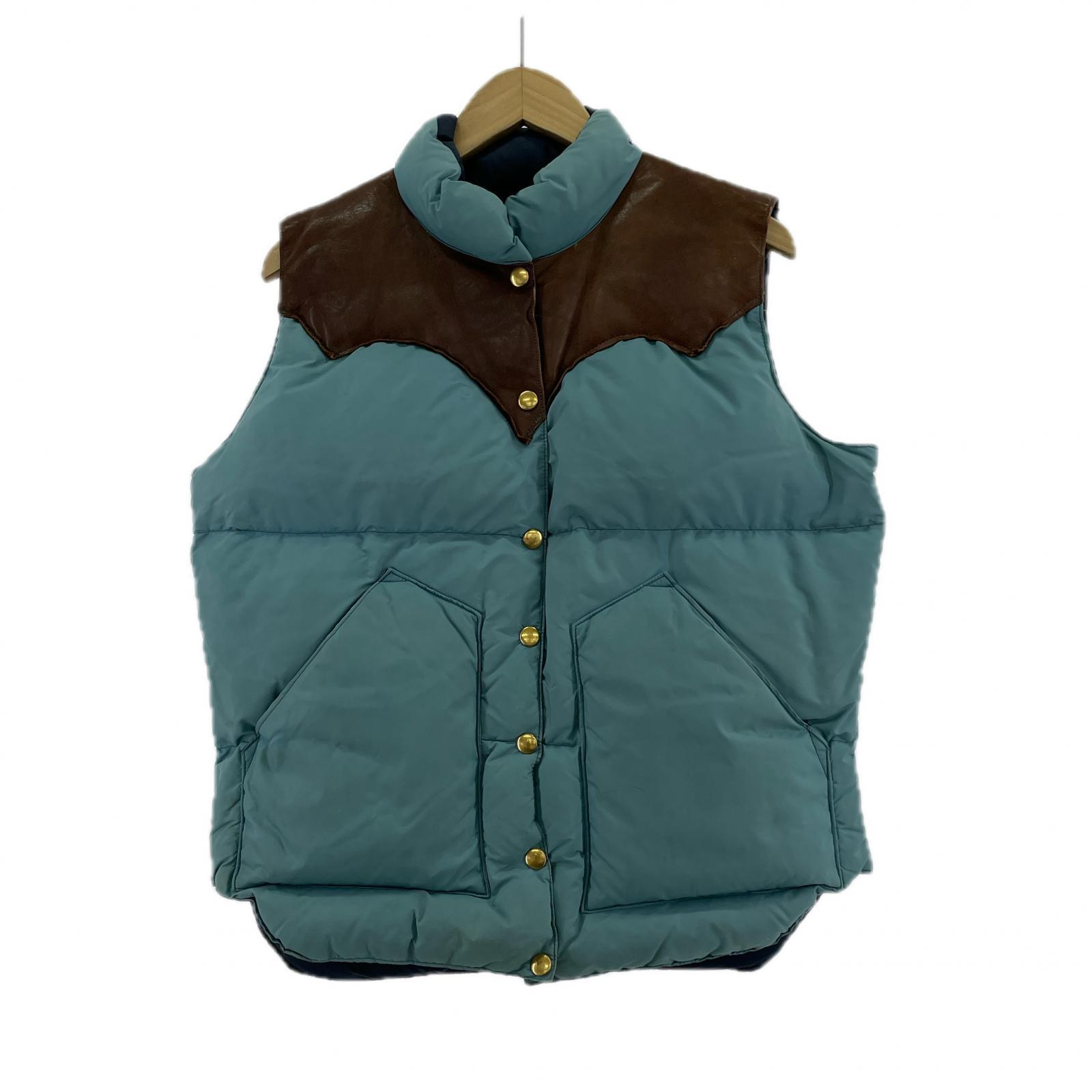 長袖シャツ 70s Rocky Mountain レザーヨーク 薄青 ブルー
