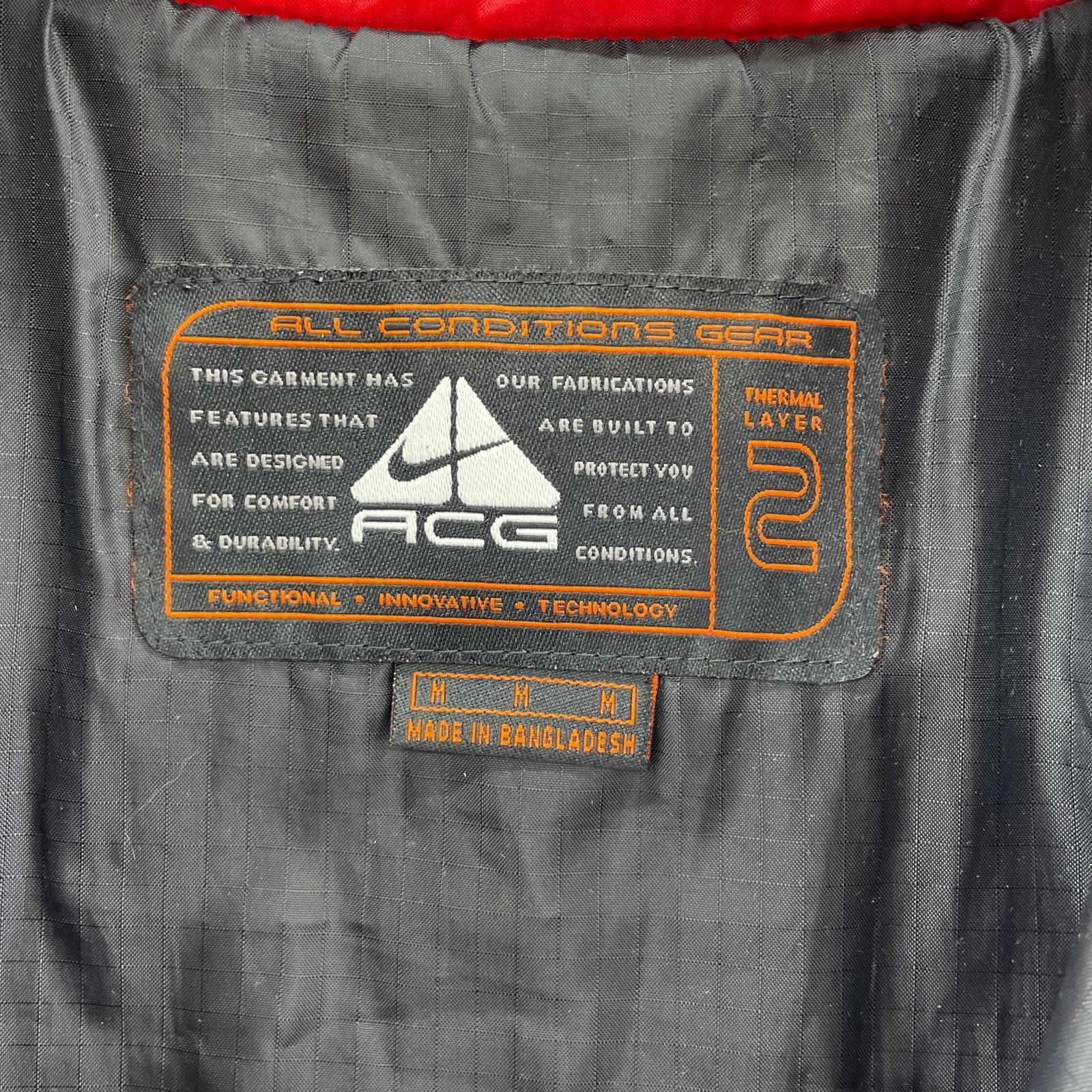 ダウンジャケット acg 90s primaloft ダウンジャケット 赤 M レッド