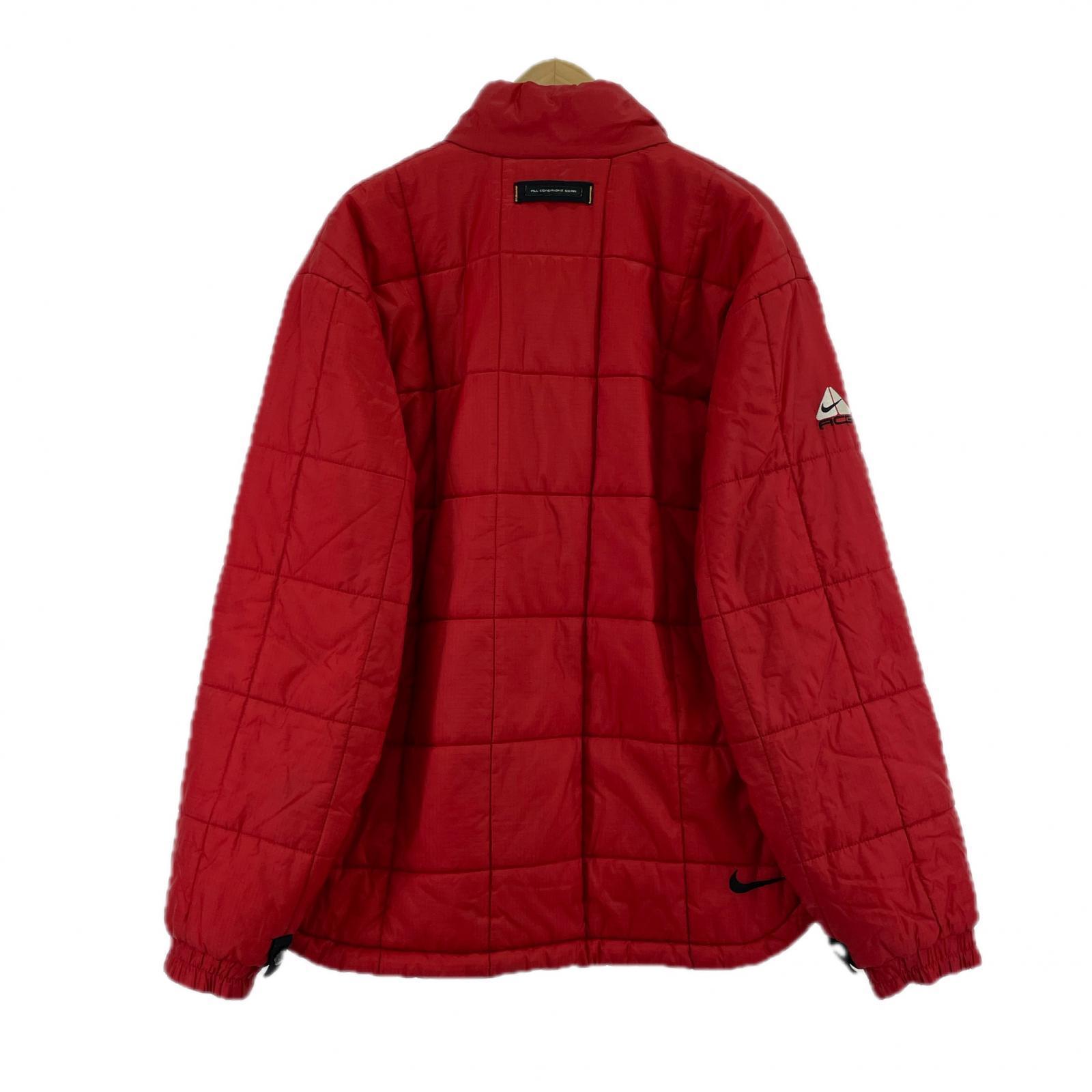 ダウンジャケット acg 90s primaloft ダウンジャケット 赤 M レッド