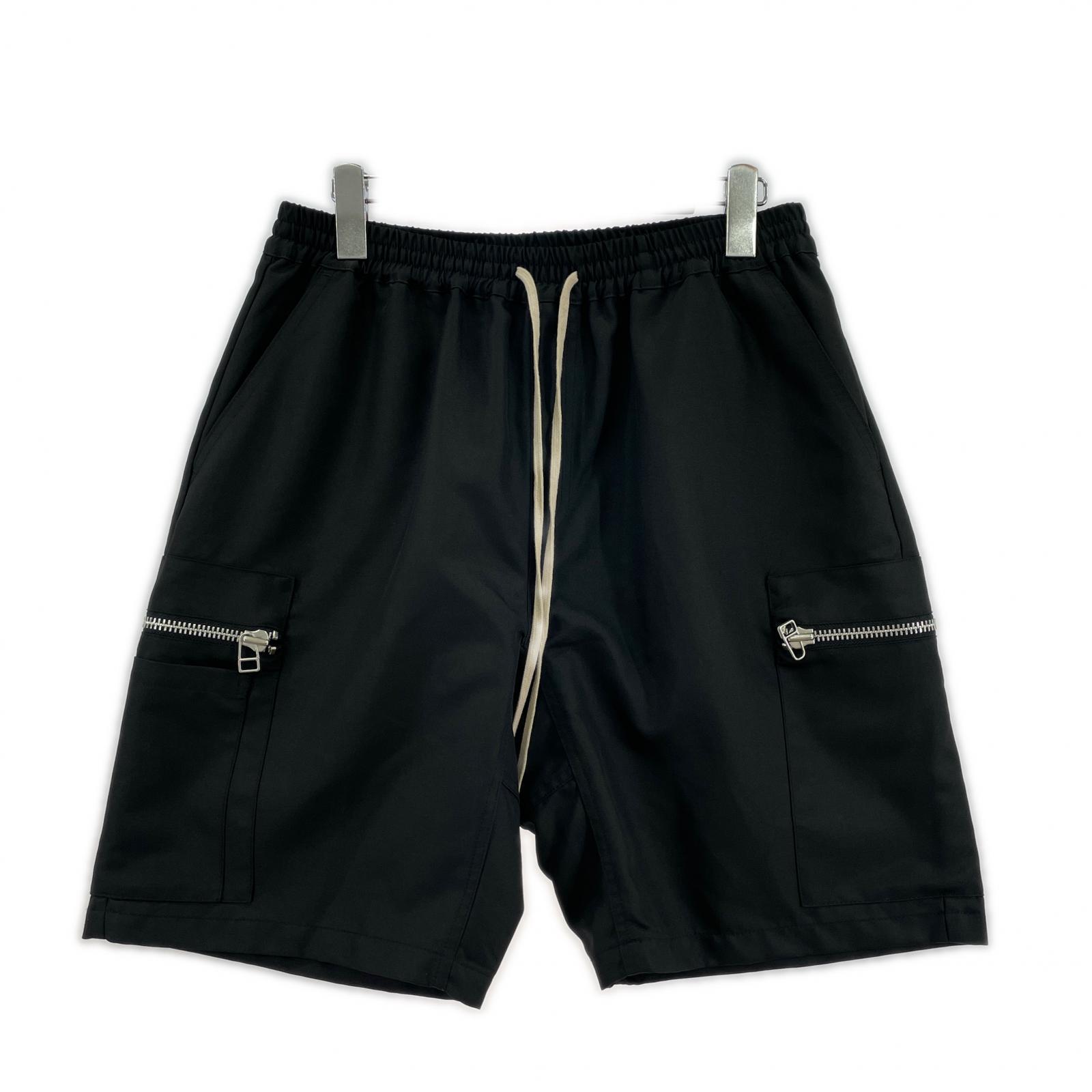 ショートパンツ ジップショーツ M ブラック