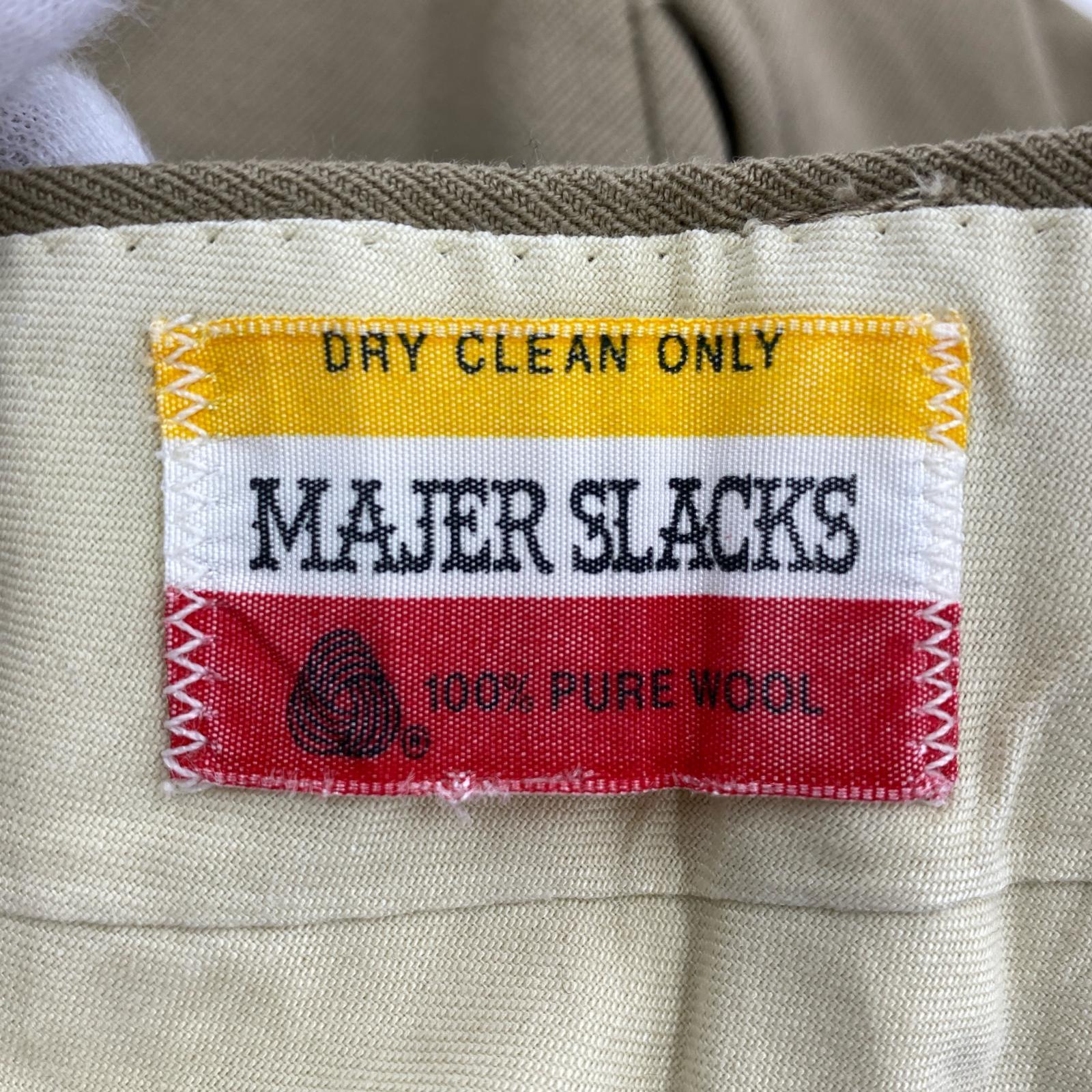 パンツ MAJER SLACCS スラックス ロケットTALON (32) ベージュ