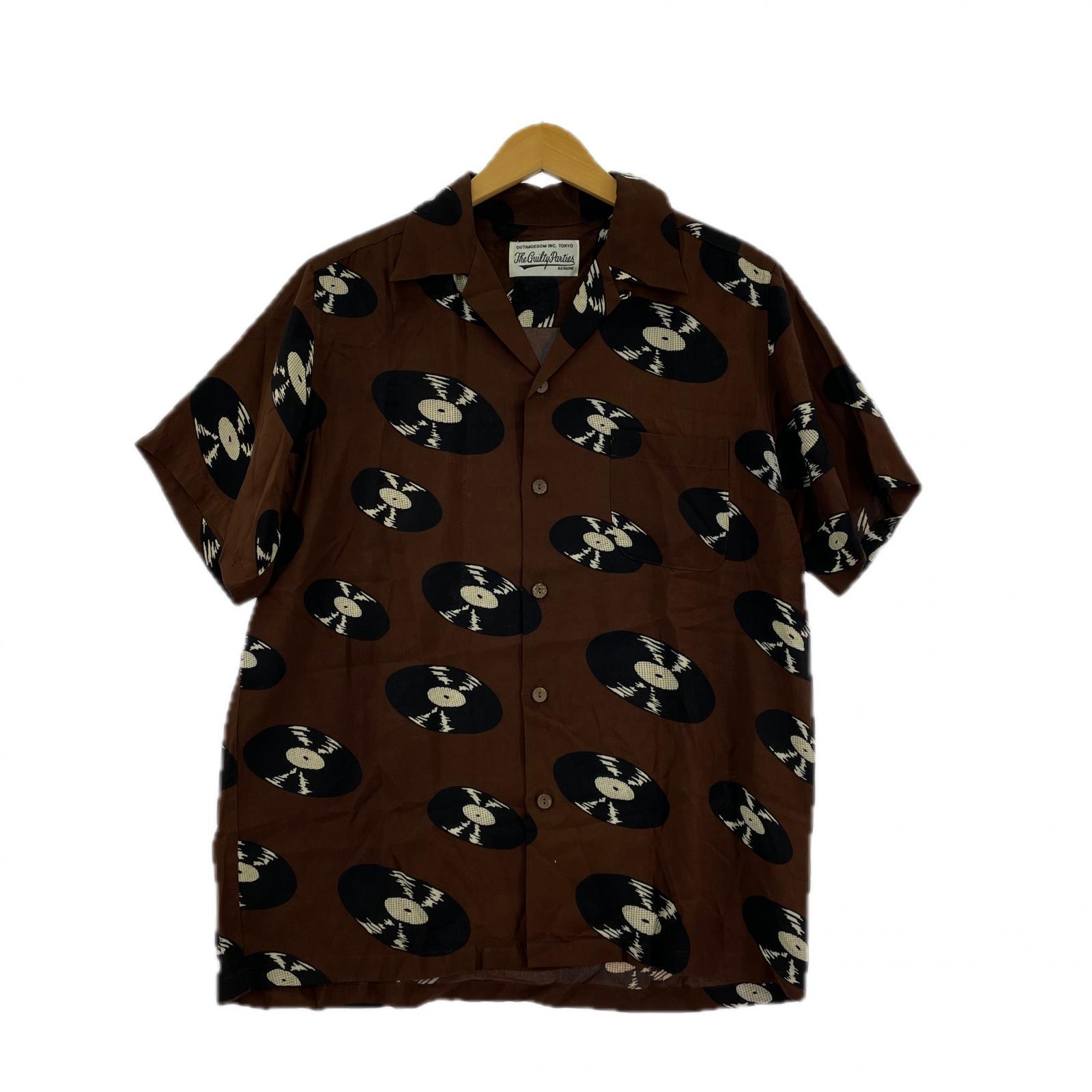 半袖シャツ 24SS RECORDS HAWAIIAN SHIRT ブラウン (S) S ブラウン
