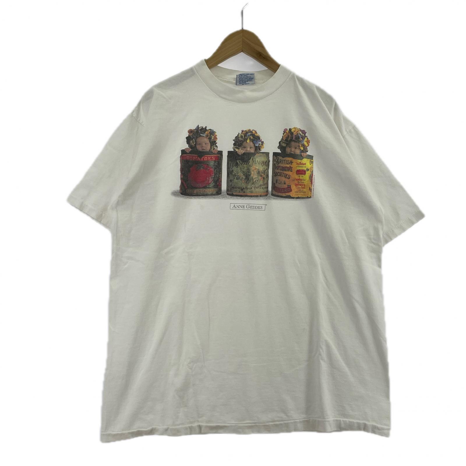 半袖Tシャツ 90s ANNE GEDDES プリントS/Sカットソー 白 ホワイト