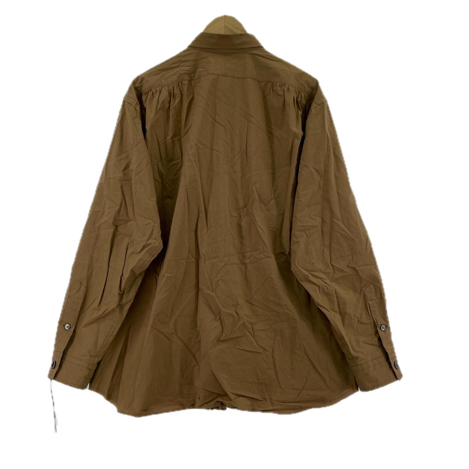 長袖シャツ 25ss リボンテープシャツ (F) 茶 フリー ブラウン