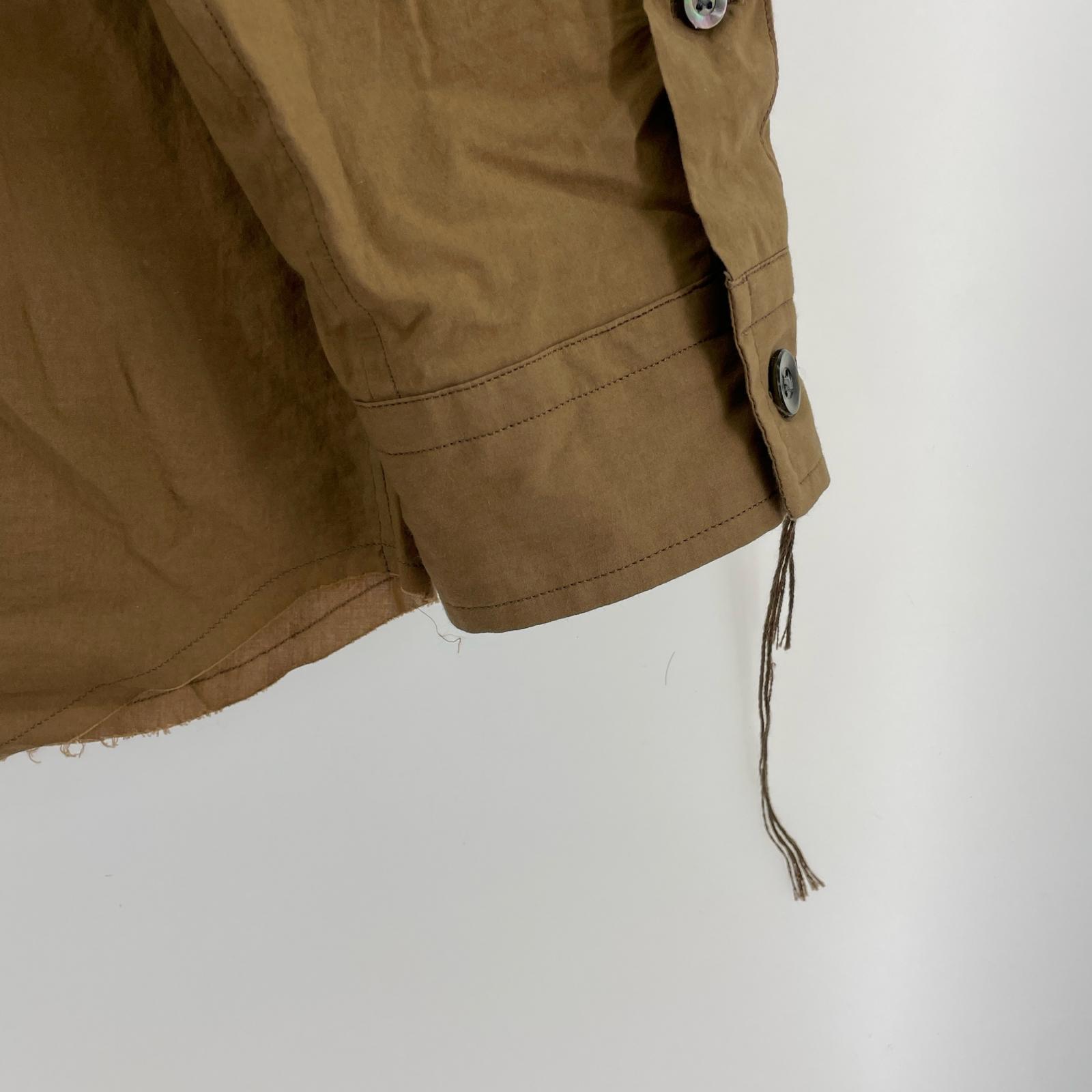 長袖シャツ 25ss リボンテープシャツ (F) 茶 フリー ブラウン