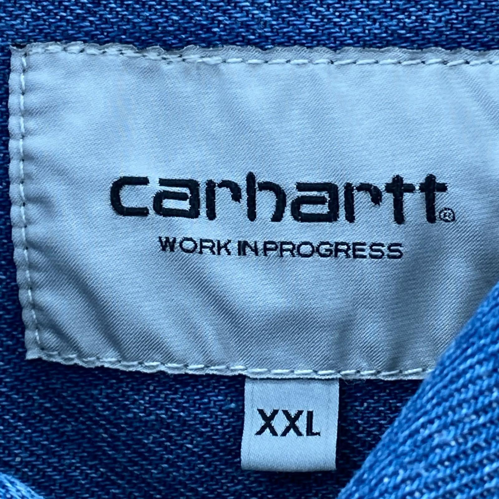 半袖シャツ デニム インディゴ (XXL) ブルー