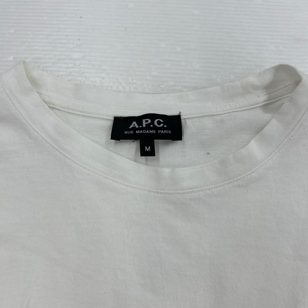 半袖Tシャツ A.P.C. ロゴ刺繍Tee M ホワイト