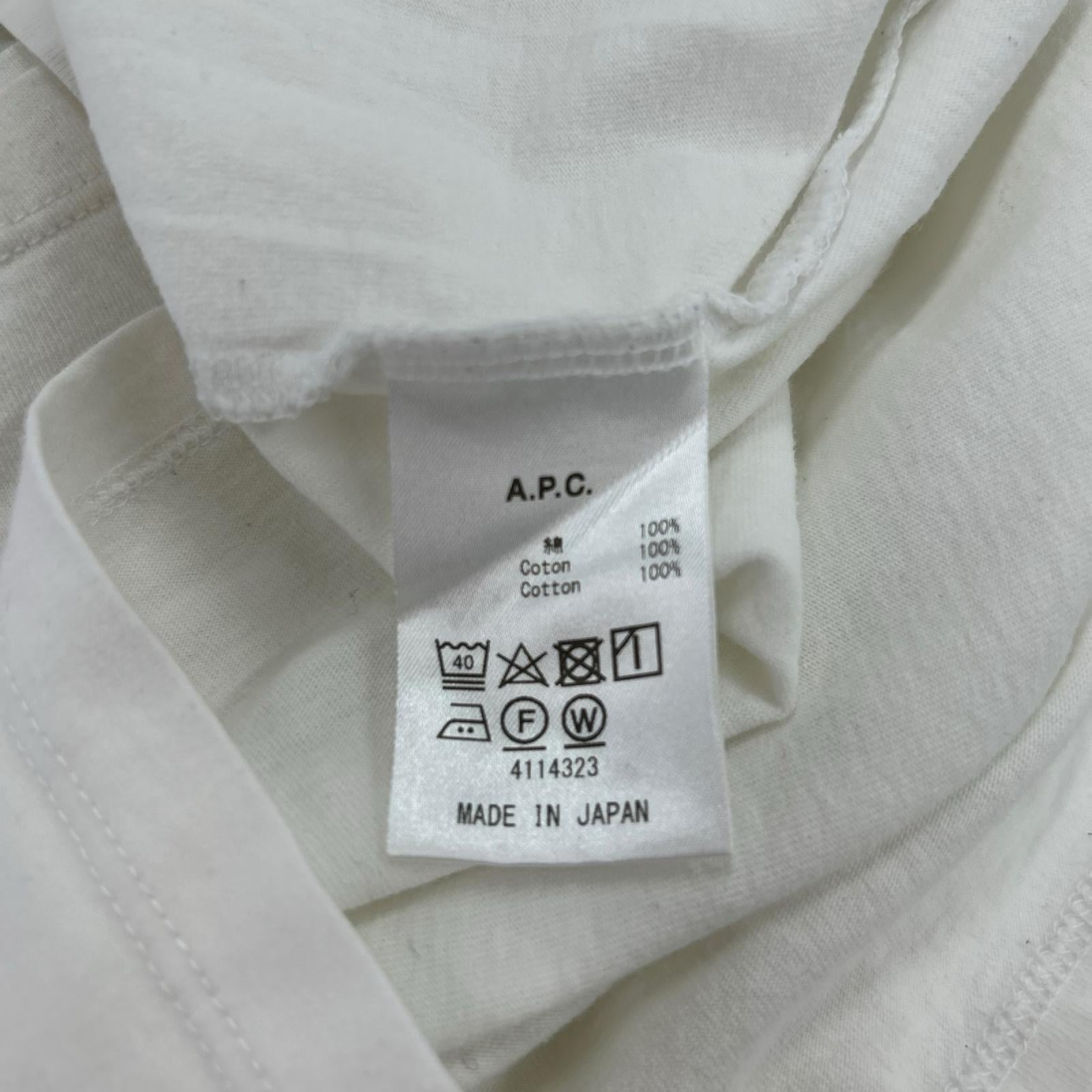 半袖Tシャツ A.P.C. ロゴ刺繍Tee M ホワイト
