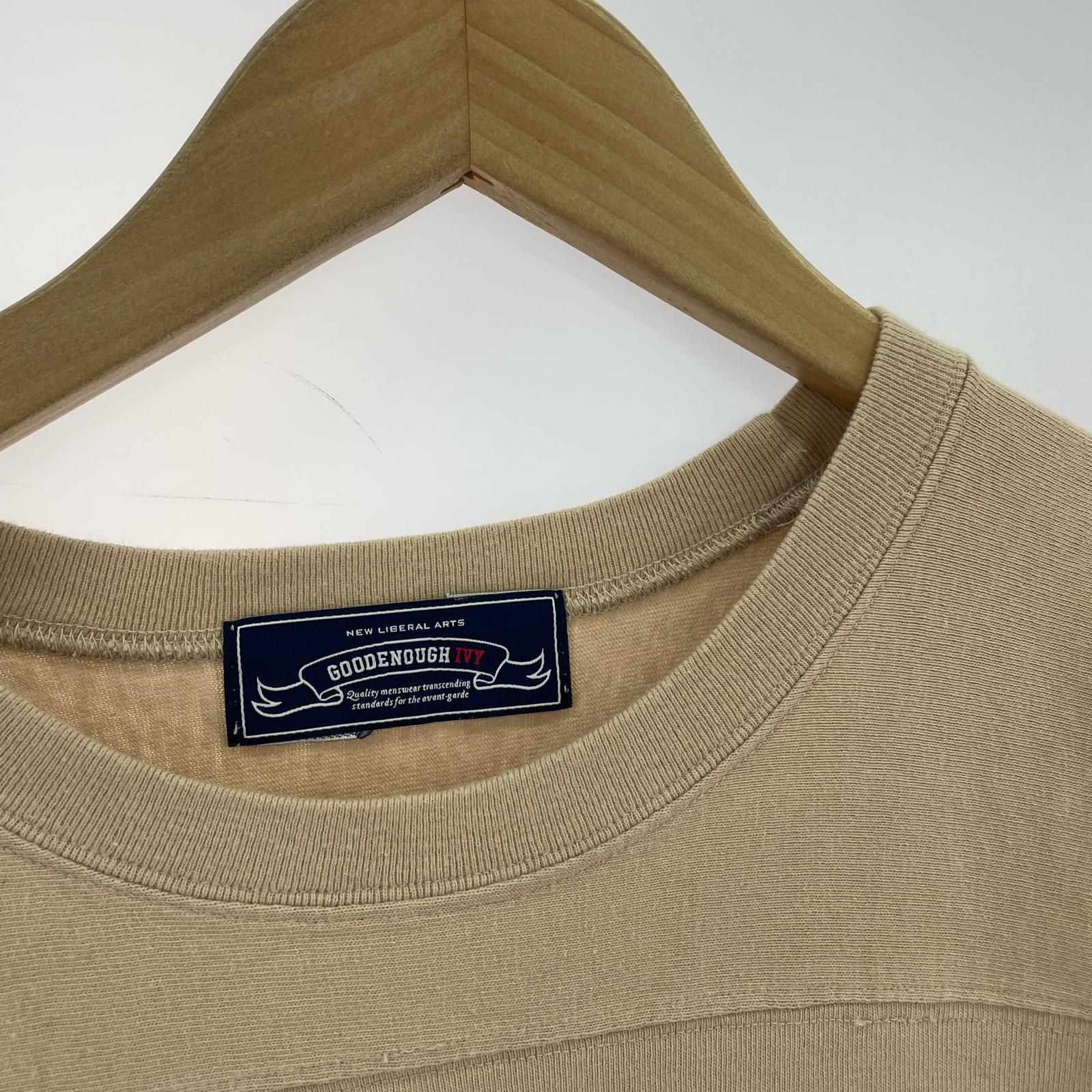 長袖Tシャツ GOODENOUGH フットボールTee L ベージュ L ベージュ