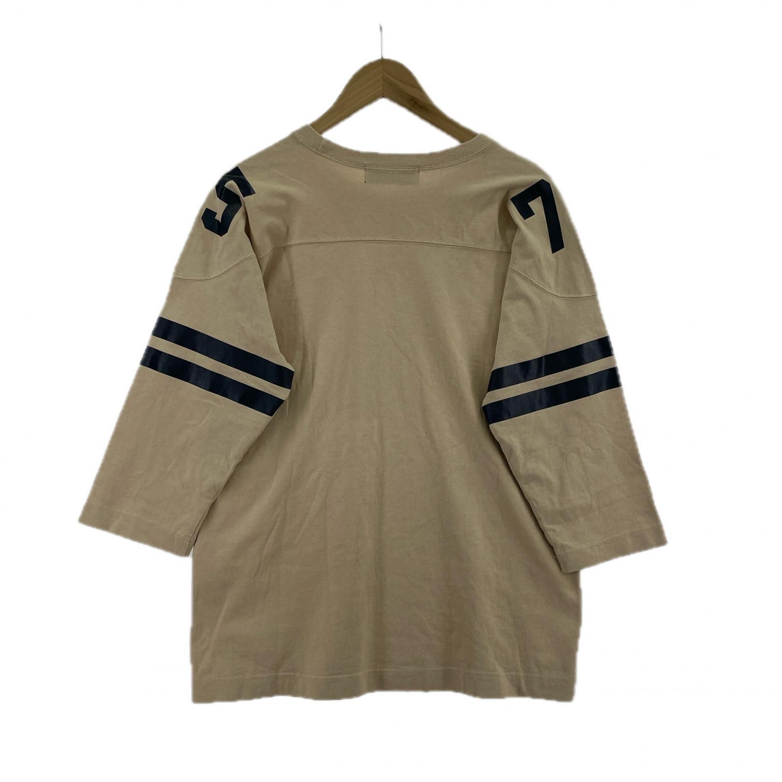 長袖Tシャツ GOODENOUGH フットボールTee L ベージュ L ベージュ