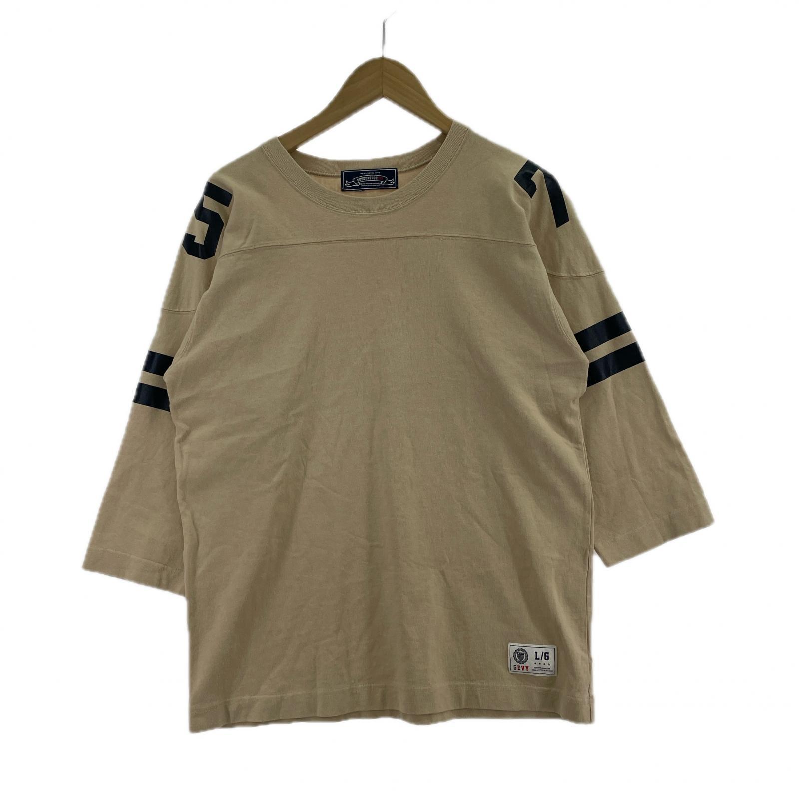 長袖Tシャツ GOODENOUGH フットボールTee L ベージュ L ベージュ