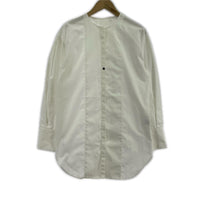 長袖シャツ Cen. ノーカラーシャツ (M) 白 M ホワイト