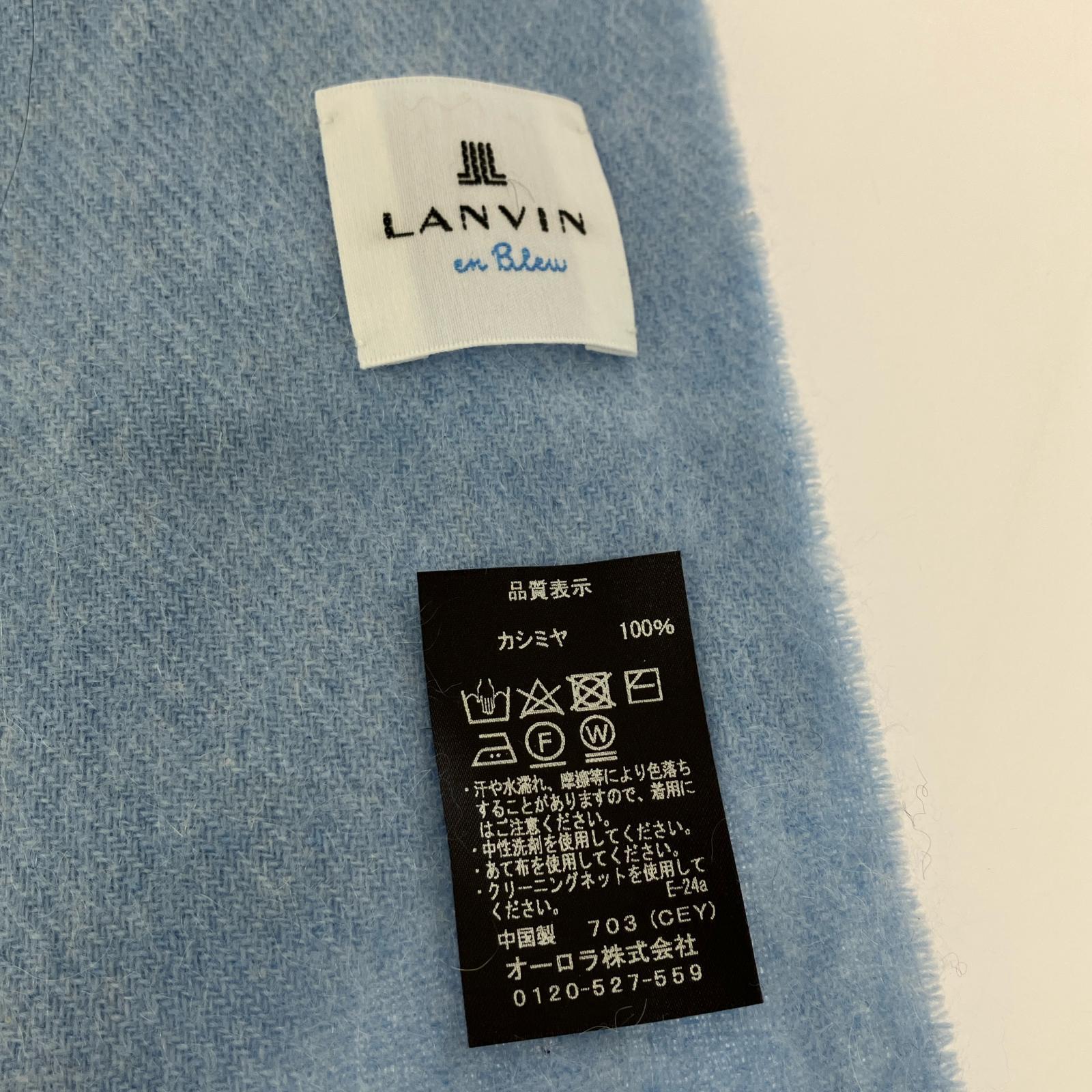 その他アクセサリー カシミヤ マフラー 青 ブルー