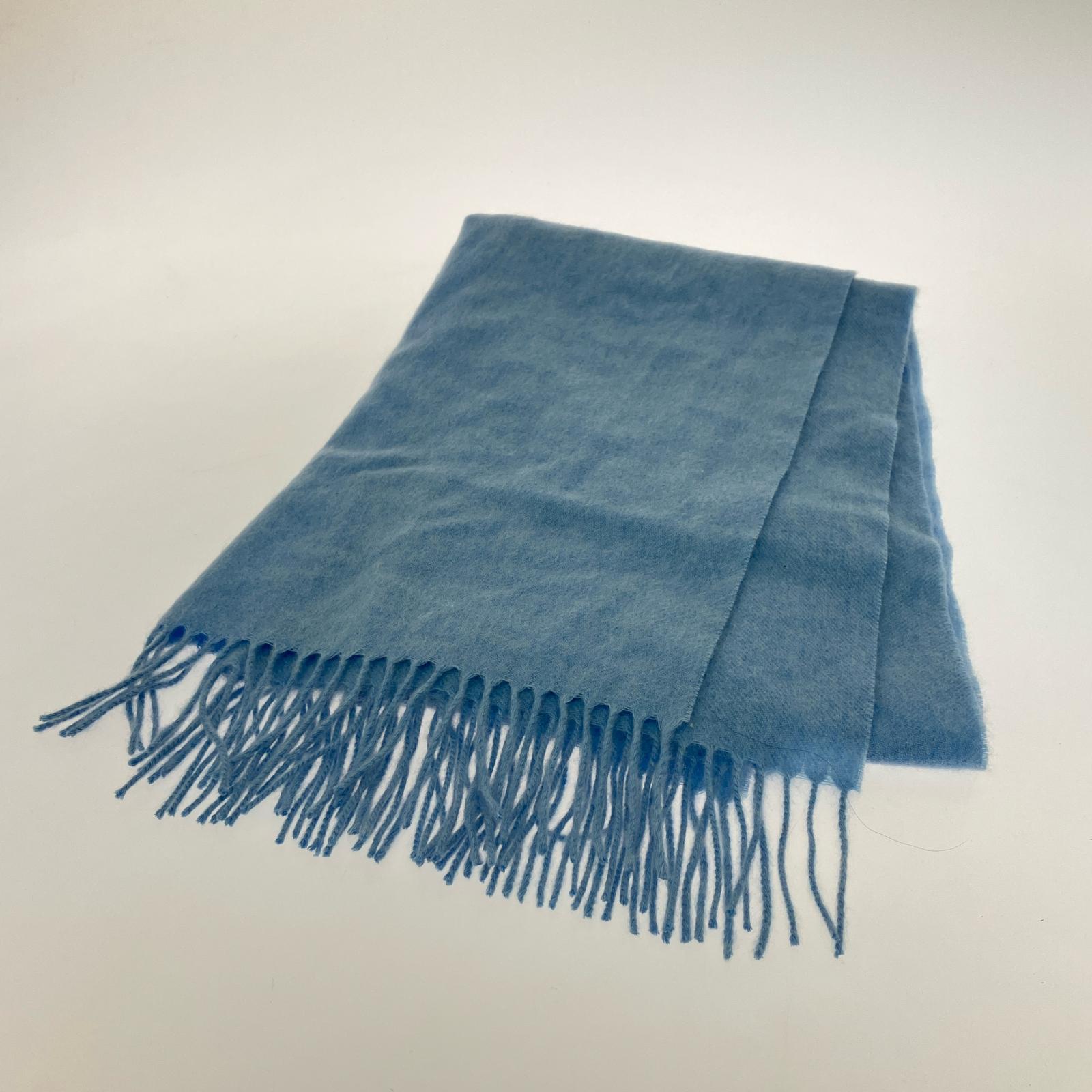 その他アクセサリー カシミヤ マフラー 青 ブルー