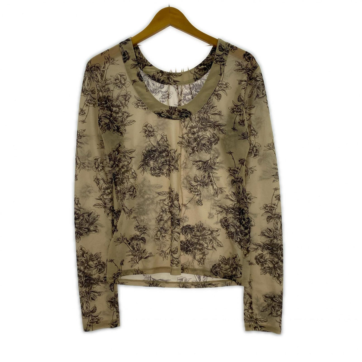 長袖Tシャツ フラワータトゥーボディスーツ ベージュ (36) 36 ベージュ