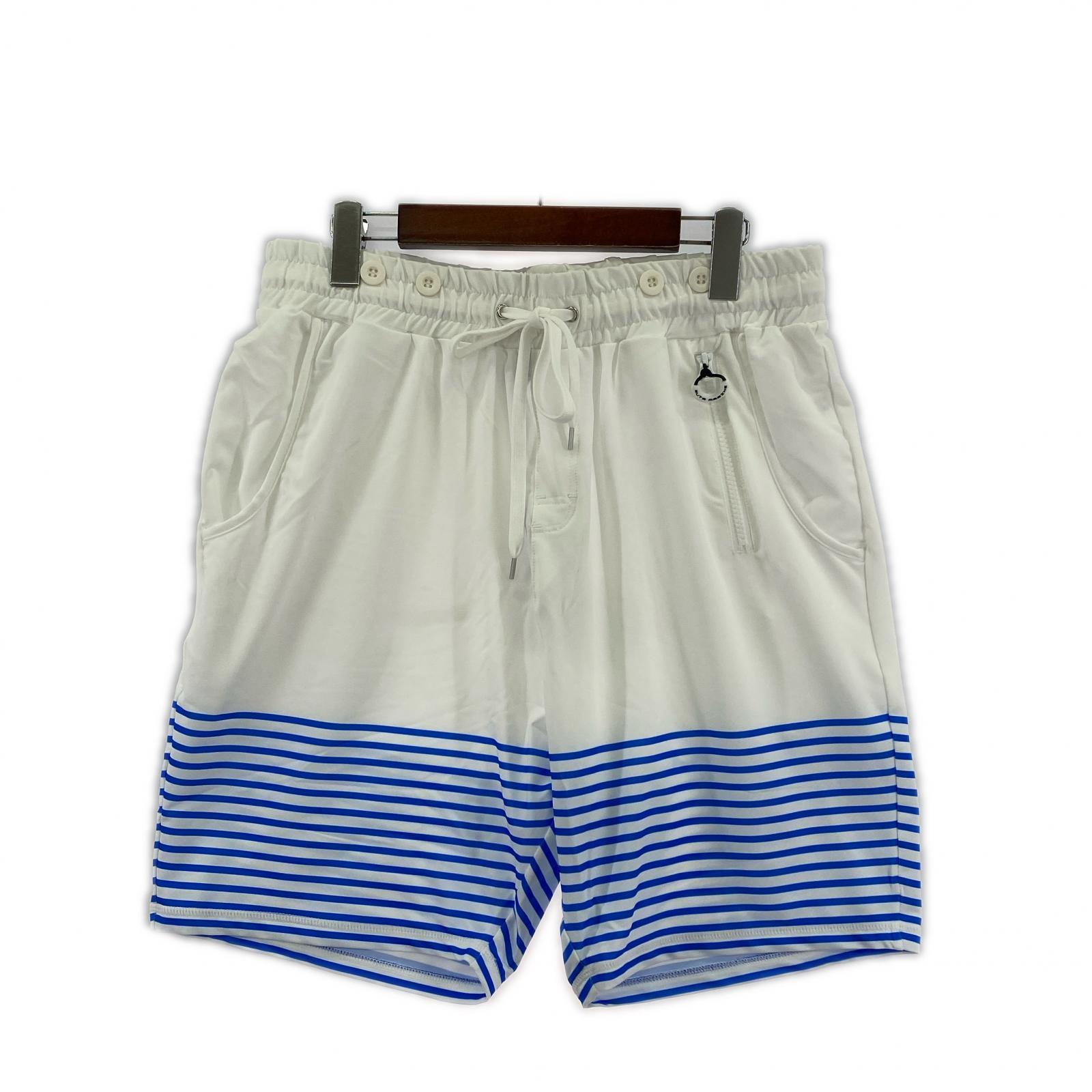 ショートパンツ 青ボーダー ラッシュショーツパンツ XL