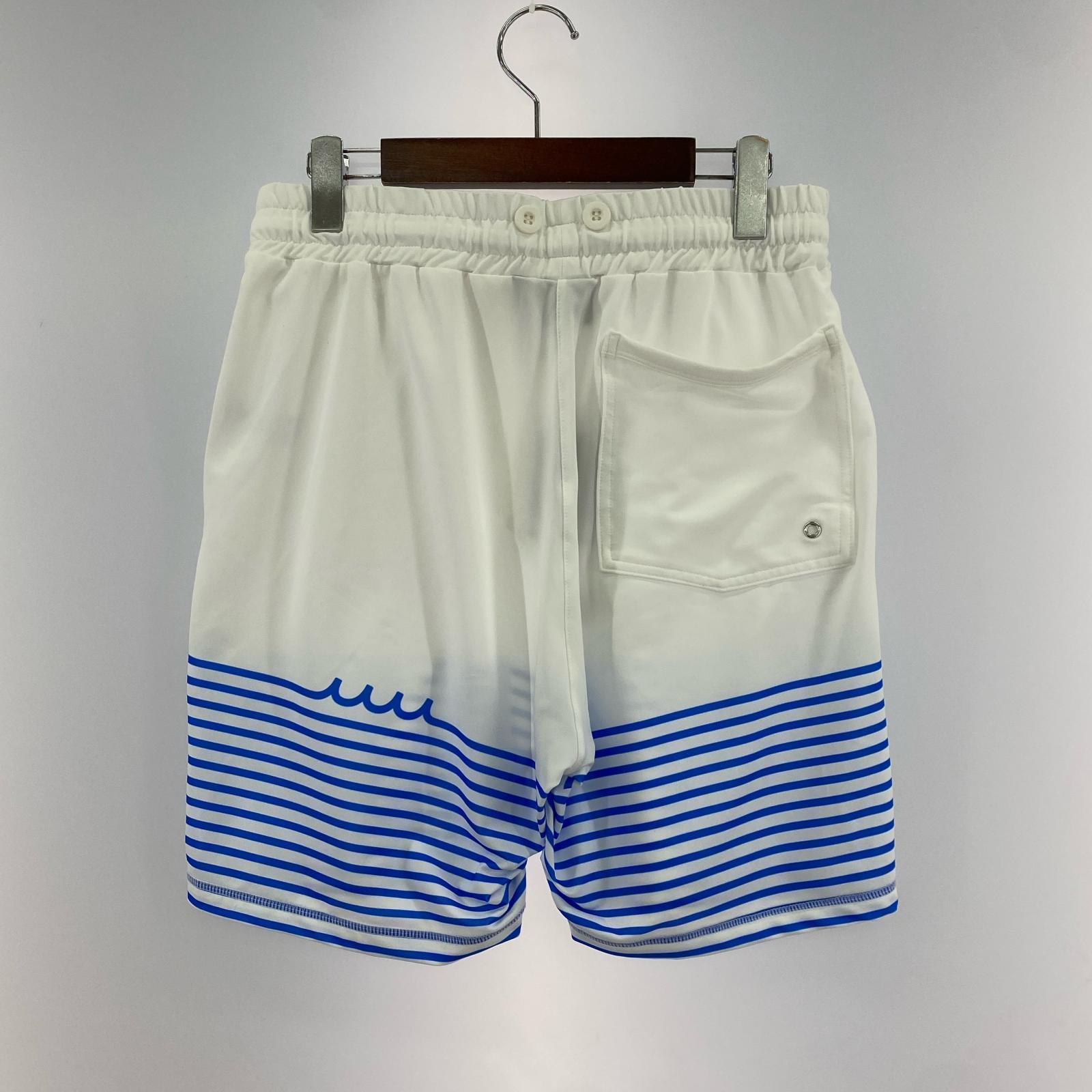 ショートパンツ 青ボーダー ラッシュショーツパンツ M 5