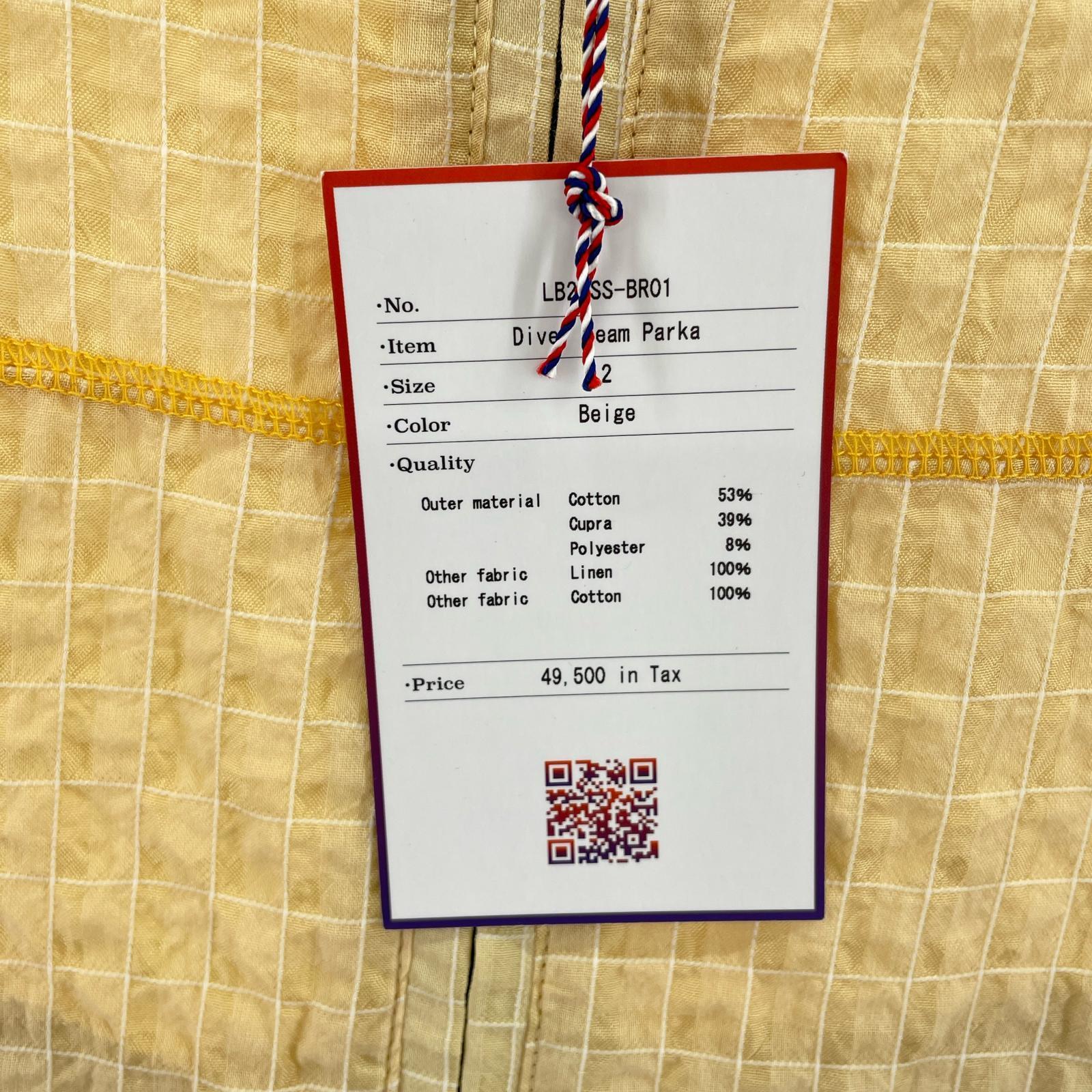 ジャケット Laid.B 25SS Diver seam parka (2) 2 イエロー