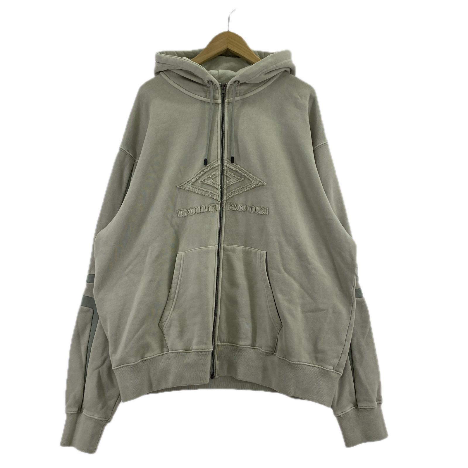 パーカー × BOILER ROOM APPLIQUE HOODY (XL) グレー