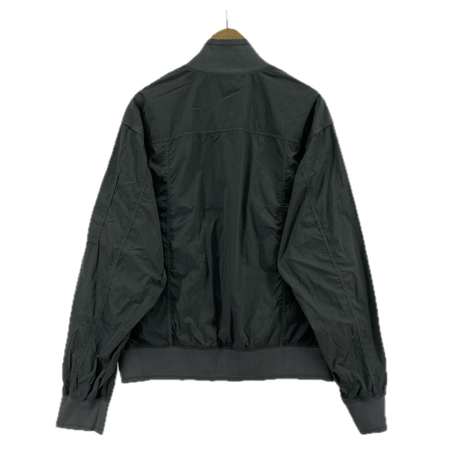 ブルゾン フロントボタン ナイロン ジャケット (L) L グレー