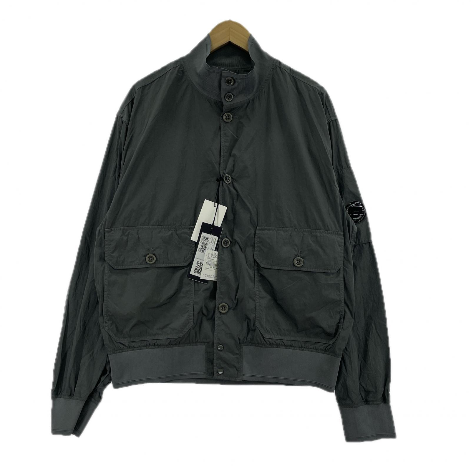 ブルゾン フロントボタン ナイロン ジャケット (L) L グレー