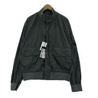 ブルゾン フロントボタン ナイロン ジャケット (L) L グレー