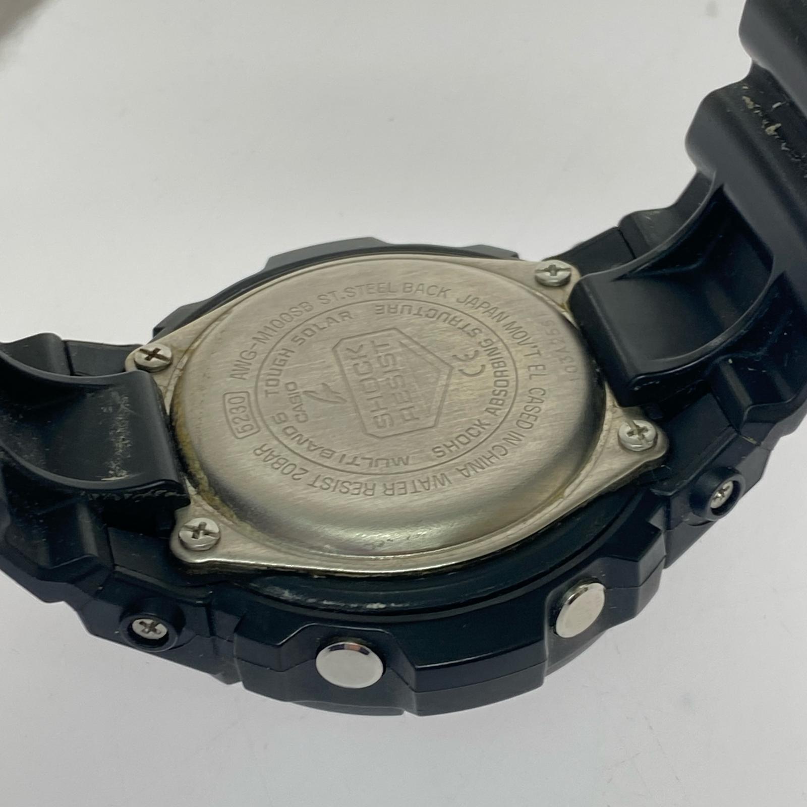 腕時計 G-SHOCK ソーラー 腕時計 黒 AWG-M100SB ブラック