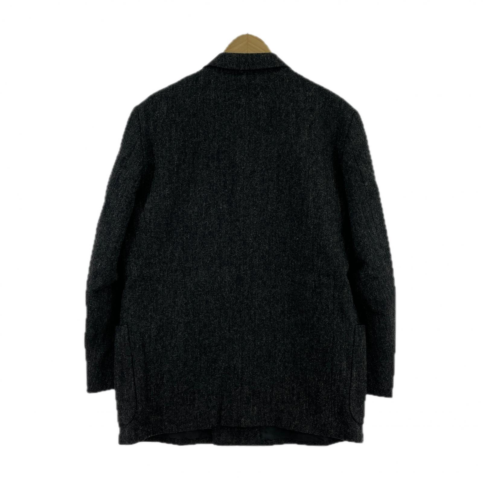 ジャケット COMME des GARCONS HOMME 80s 肩抜き ツイードダブルブレストジャケット グレー M グレー