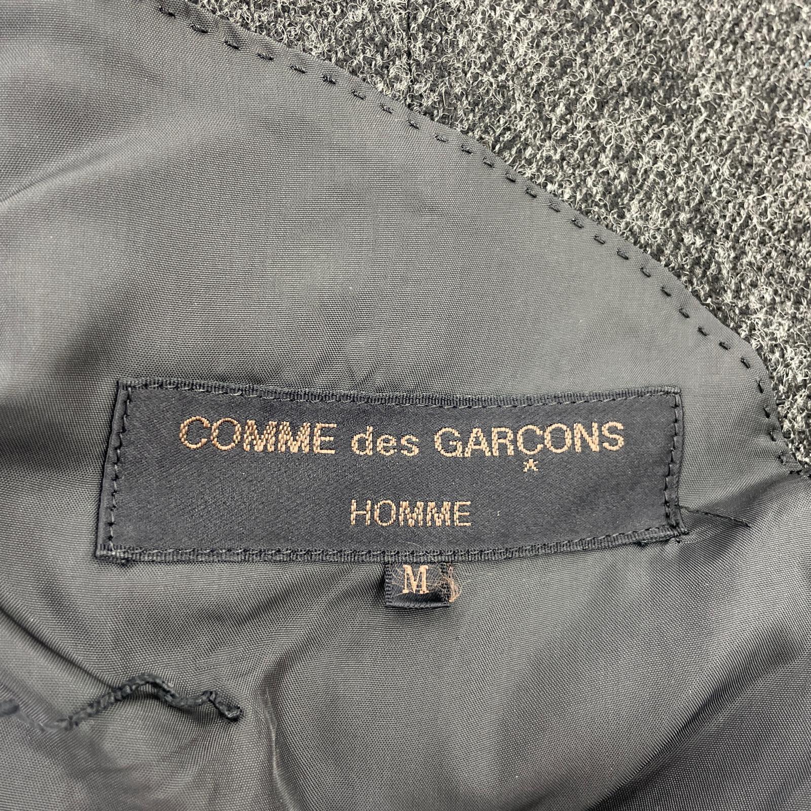 ジャケット COMME des GARCONS HOMME 80s 肩抜き ツイードダブルブレストジャケット グレー M グレー
