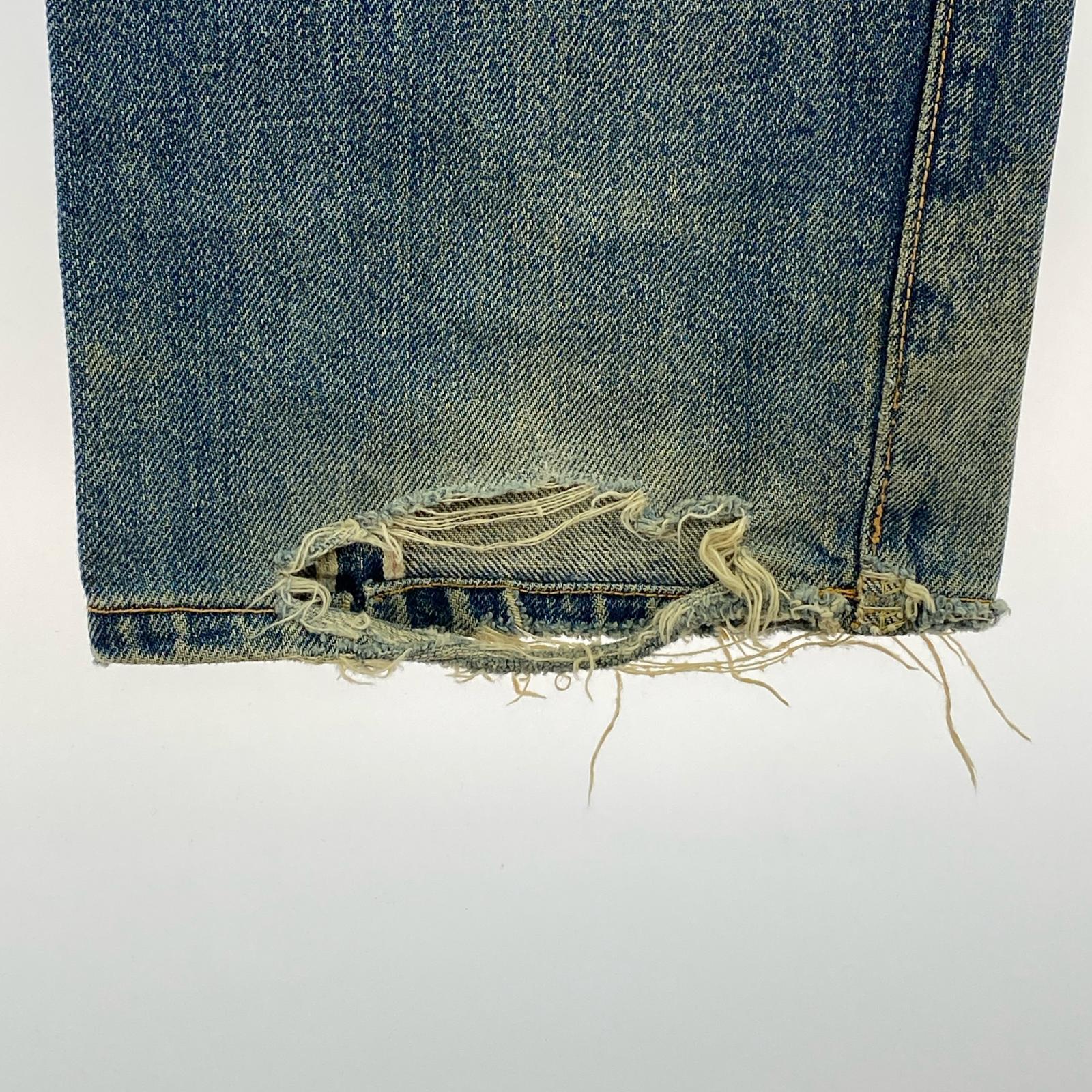 デニムパンツ Lot2507 No.2 虎耳 ボタンフライ scovilリベット ブルー