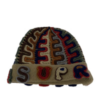 ニットキャップ Supreme 24AW supreme yarn applique beanie tan