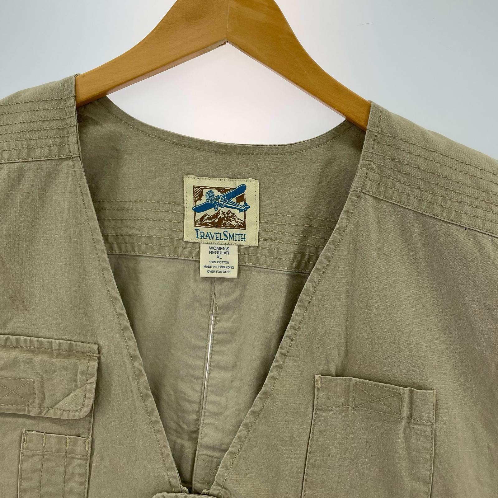 ジャケット TRAVEL SMITH ハンティングベスト ベージュ (XL) ベージュ