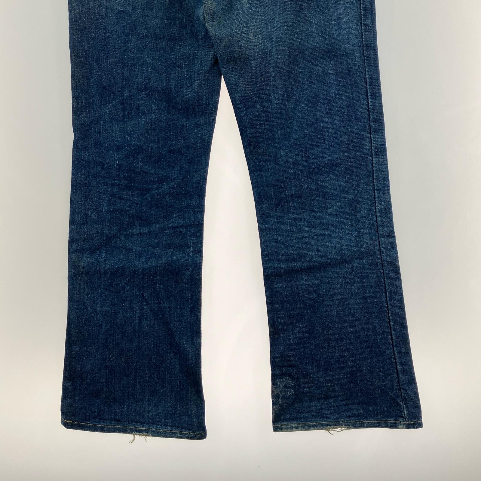 デニムパンツ 70s~80s 200-0341 実寸W32 ブルー