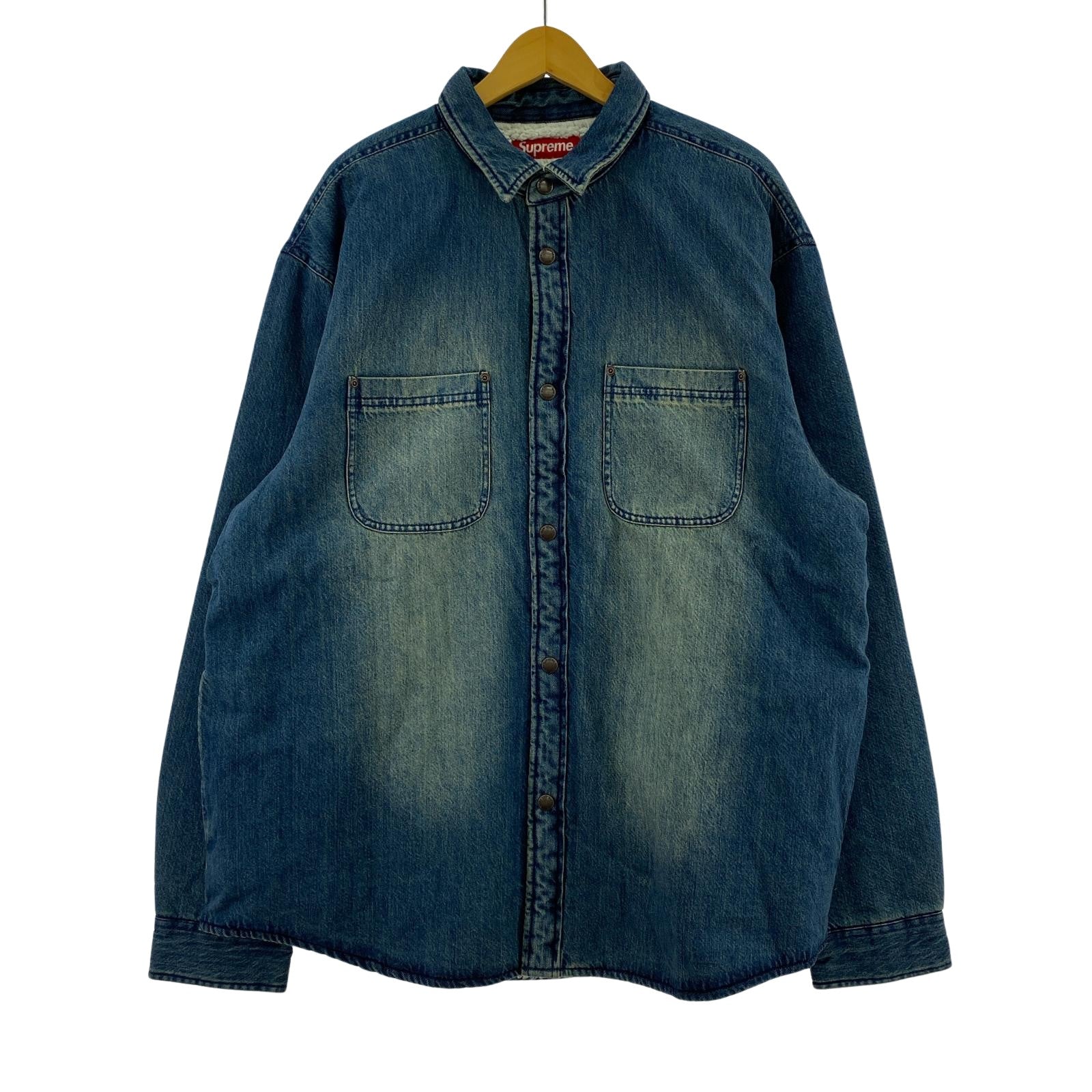 長袖シャツ 25AW Faux Shearling Lined Work Shirt XL ブルー