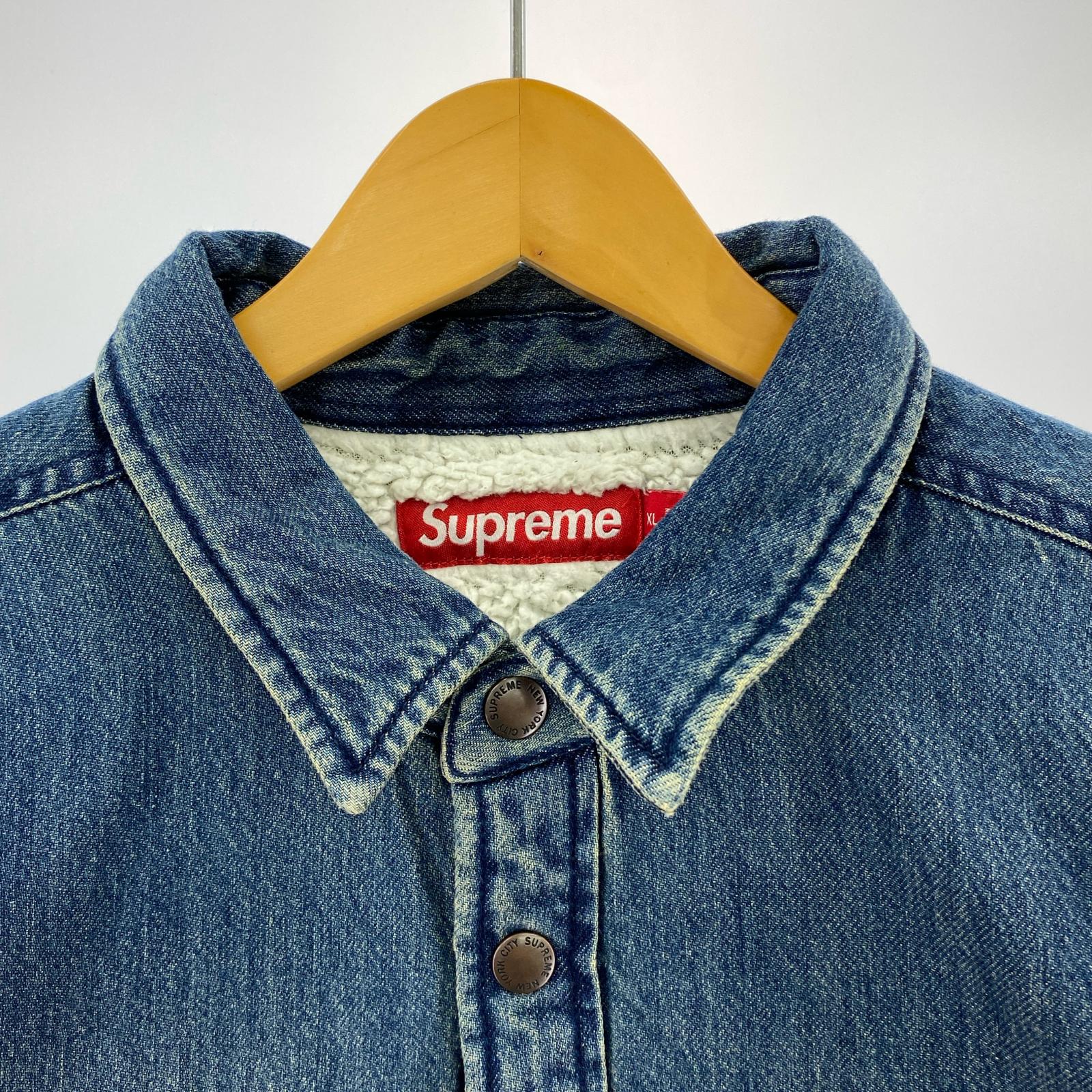 長袖シャツ 25AW Faux Shearling Lined Work Shirt XL ブルー