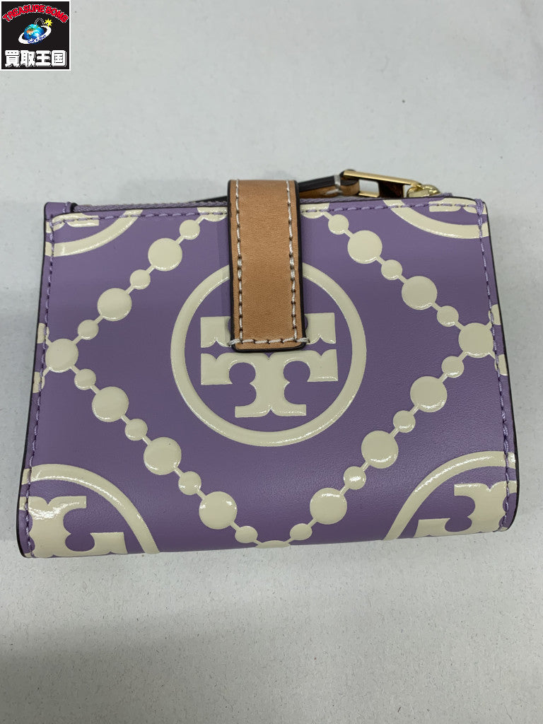 Tory burch エンボス Tモノグラム コントラスト