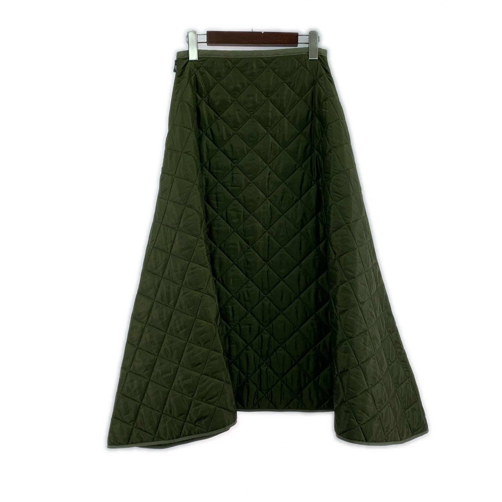 ロングスカート MI―MOLLET FLARE SK QUILTING カーキ S カーキ