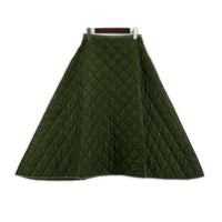 ロングスカート MI―MOLLET FLARE SK QUILTING カーキ S カーキ