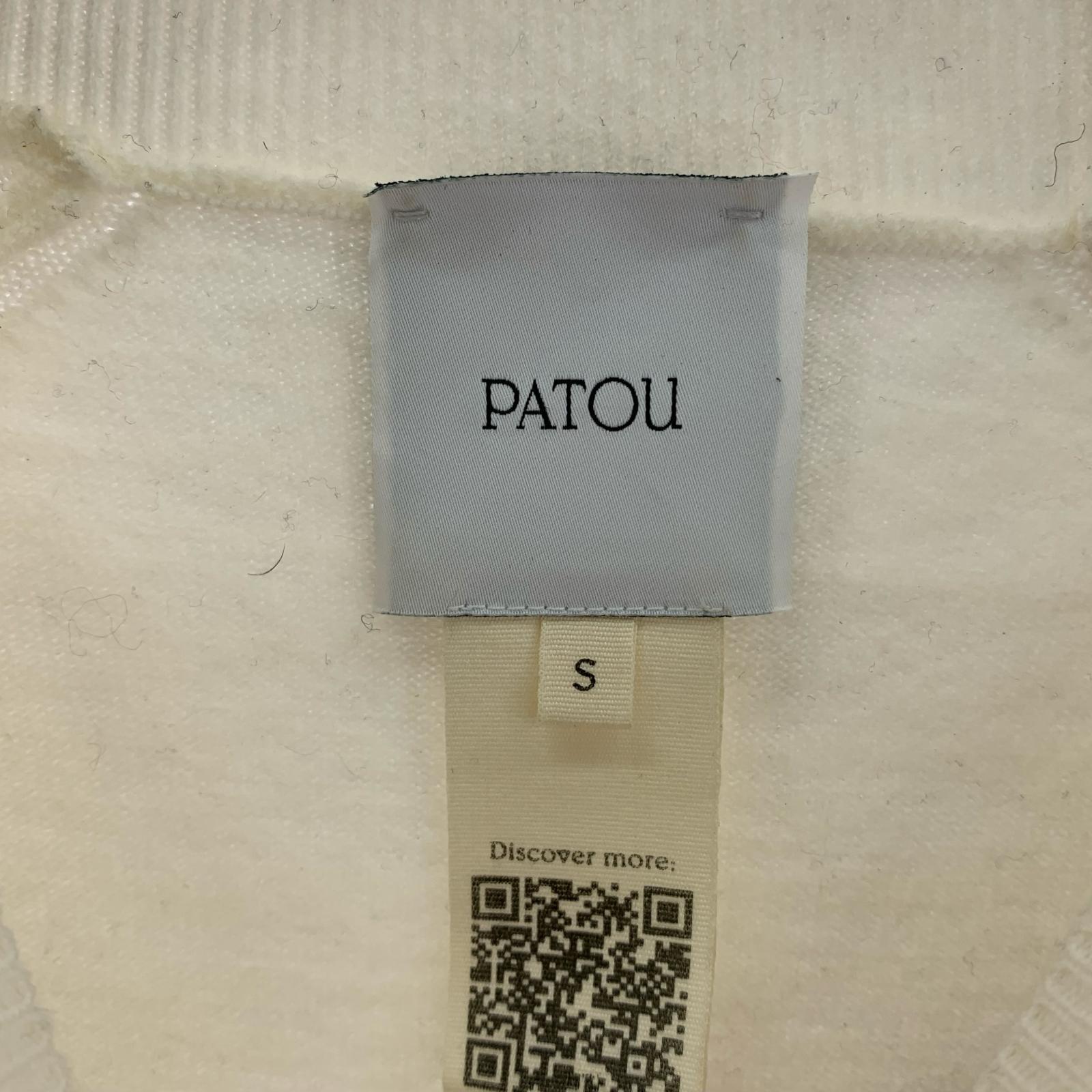 スウェット PATOU ロゴニットセーター S ホワイト